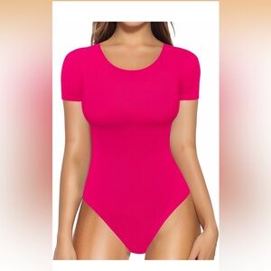 Neon pink bodysuit